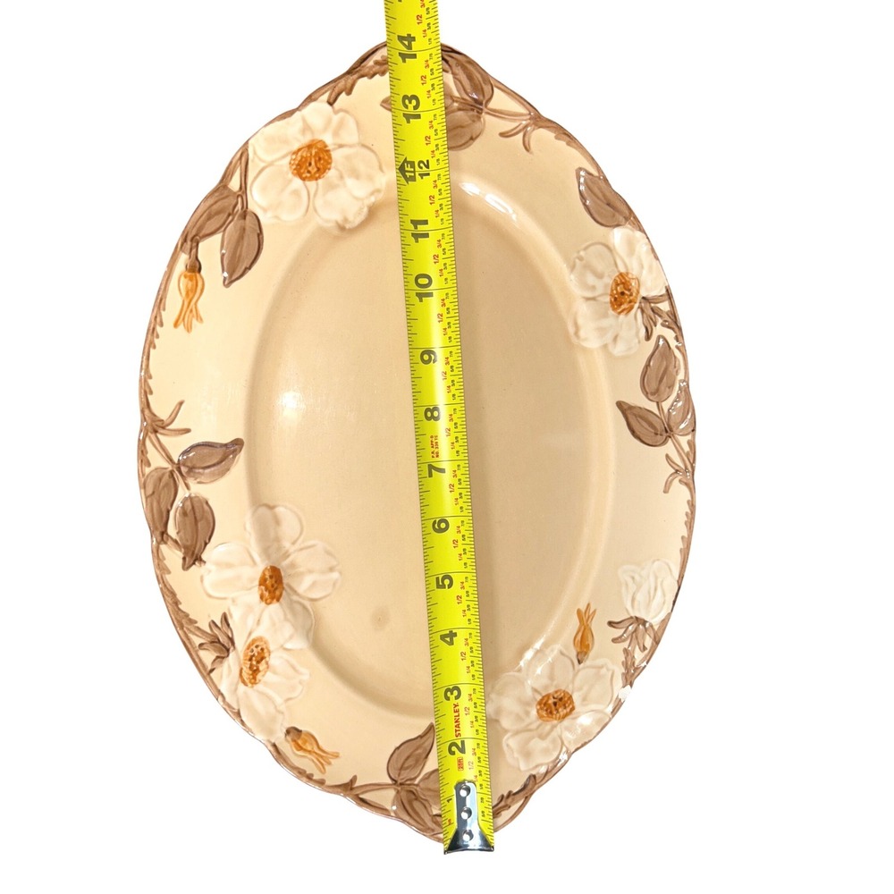 Franciscan Cafe Royal Oval Serving Platter 13.5" Vintage Made in USA Floral - Picture 5 of 7